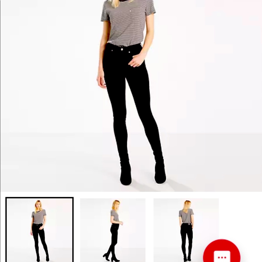 Levi’s mile high super skinny black jeans size 27